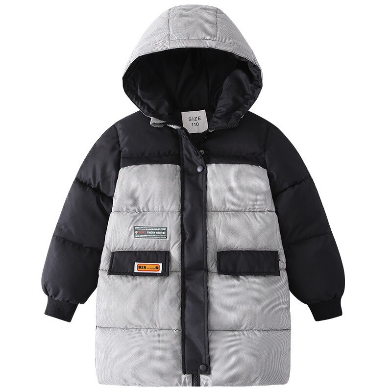 Jongens Winter Toevallige Dikke Warme Hooded Parka Baby Kids Kinderen Lange Jas Bovenkleding