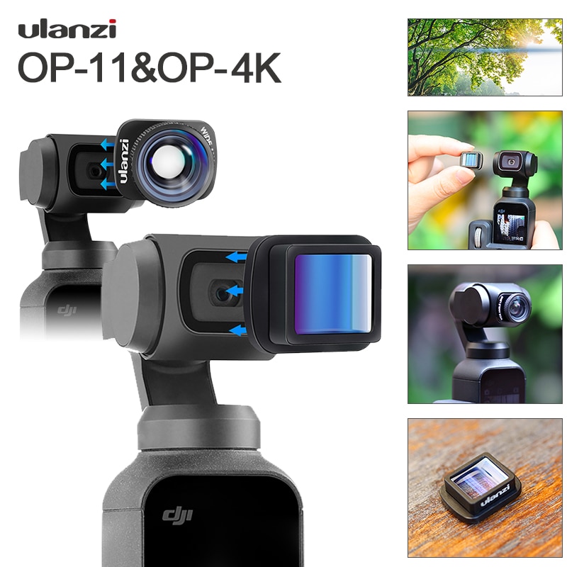 Ulanzi OP-11 Osmo Pocket 1.33X Anamorphic Lens Widescreen Wide Angle Lens for Video Vlog Filmmaking Photography Accessories