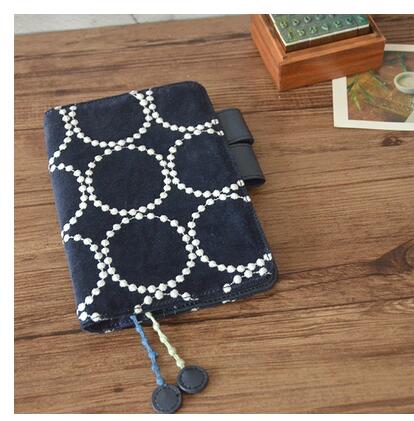 Cute Embroidery Soft Cloth Cover For Standard A5/A6 Fitted Paper Book 1 Piece: D / ONLY A5 COVER