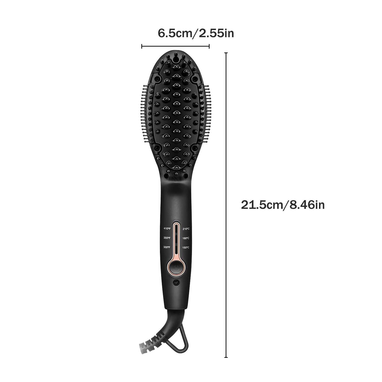 Cepillo alisador de barba para hombres, peine eléctrico para alisar el cabello, estilismo rápido