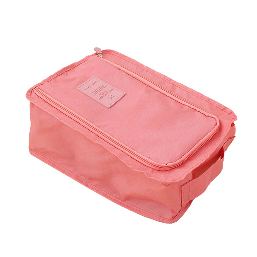 Bolsas de zapatos de viaje, almacenamiento de tela de Nylon impermeable con cremallera para hombres, mujeres y niños, bolsa de zapatos, organizadores de embalaje: Red