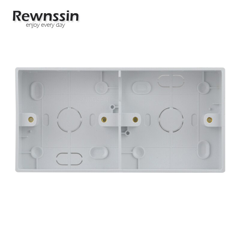 Double Wall Switch And Socket External Installation Box 172mm*86mm*33mm Accessories Junction Box White Plastic Material