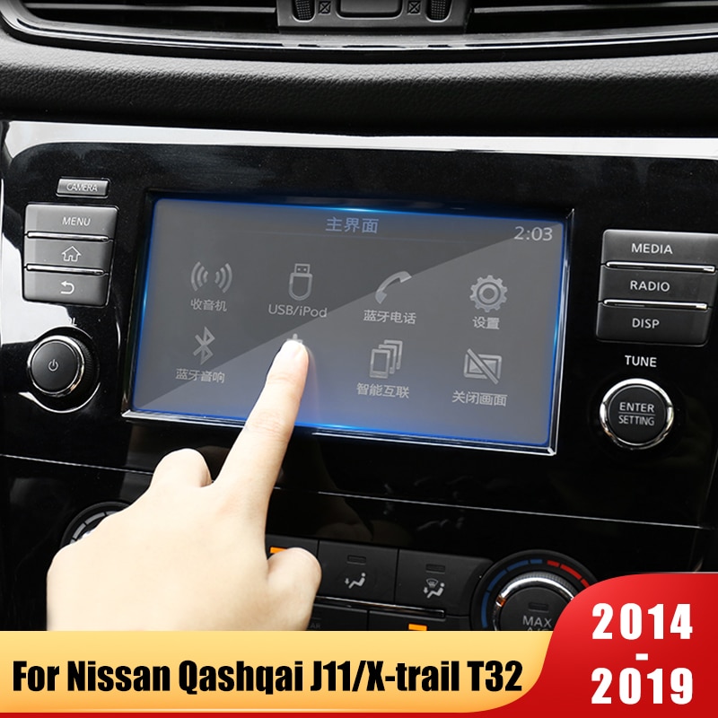 Voor Nissan Qashqai J11 X-Trai X Trai T32 Gehard Glas Auto Navigatie Scherm protector Film Anti-kras