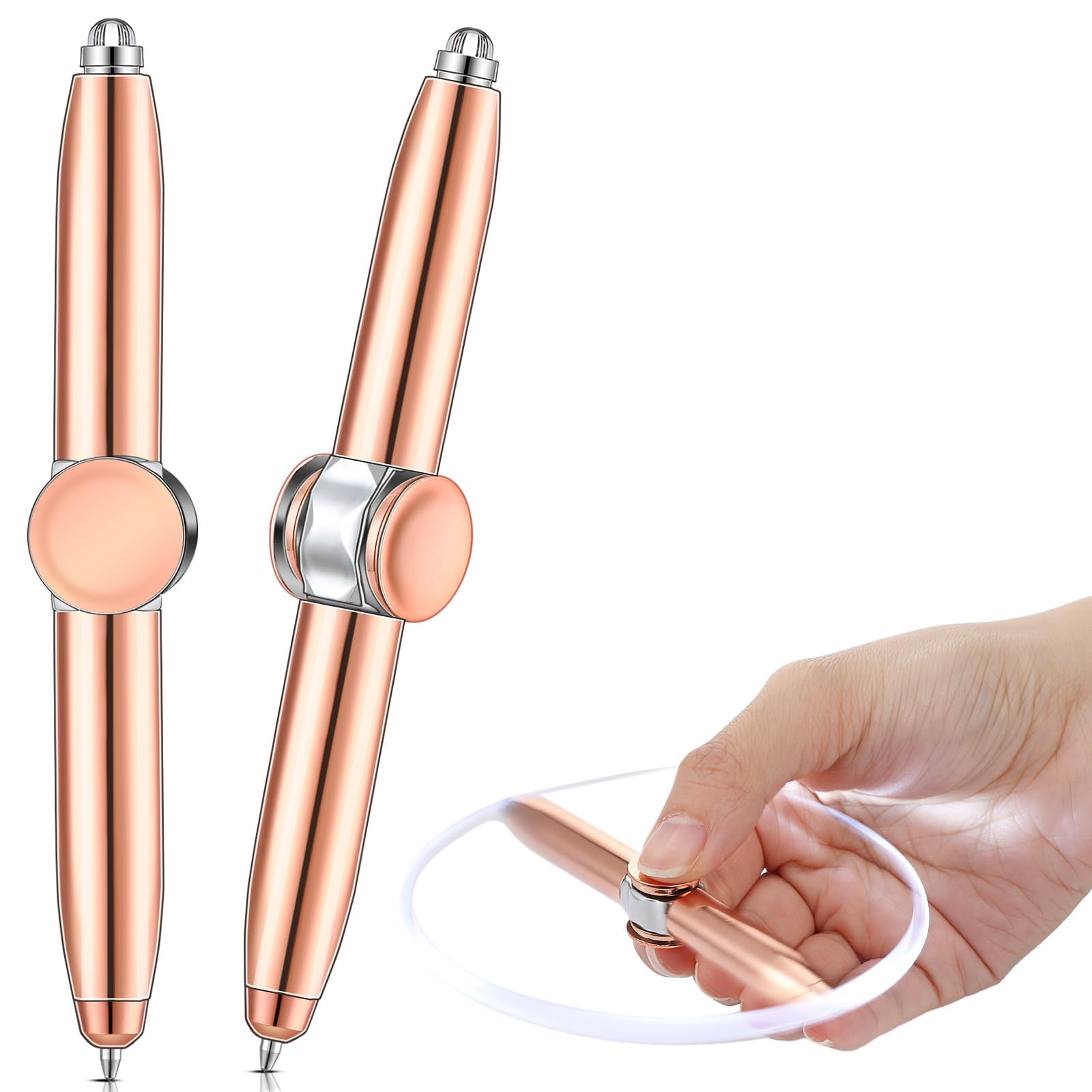 Led Spinning Pen Zappeln Angst Dekompression Gyro Metall Kugelschreiber Büro Schule Liefert Schreiben Stifte Spielzeug Für Kinder Erwachsene