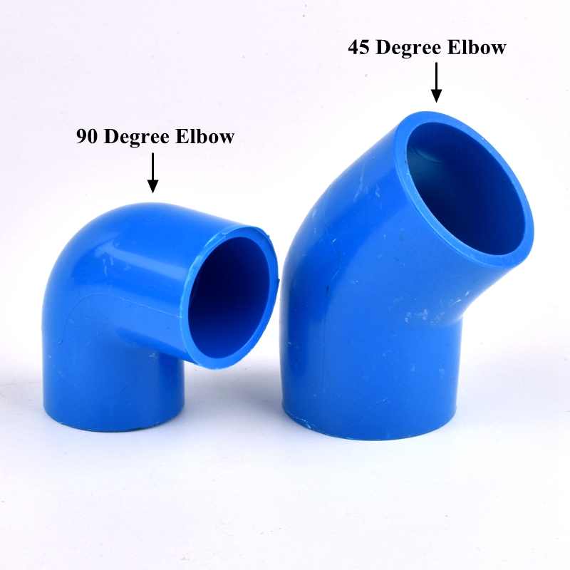 20~63mm PVC Pipe Connector, Straight Elbow Joint End Cap Garden Watering Tee Tube Joint Irrigation Aquarium Fish Tank Fittings