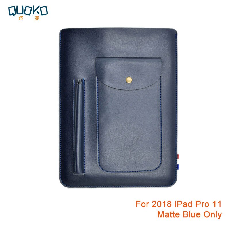 Multi-function ultra-thin super slim sleeve pouch cover,microfiber leather tablet sleeve case for iPad Pro 11 inch: Matte Blue Only