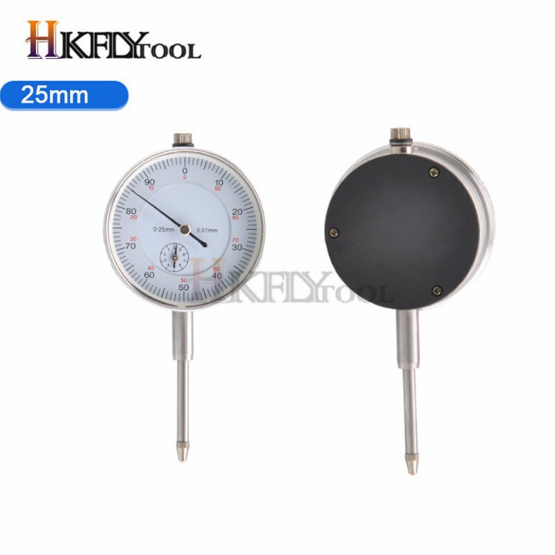 22pcs/set Steel Dial Indicator Point Set 4-48 Thread Tip and 10mm 25mm 30mm Dial indicator Lug Back Dial Test gauge Indicators: 25mm dial indicator