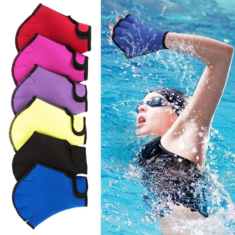1 para trening pływacki rękawice Aqua Webbed rękawice do pływania neoprenowe nurkowanie odporność na wodę trening ćwiczenia rękawiczki do ćwiczeń