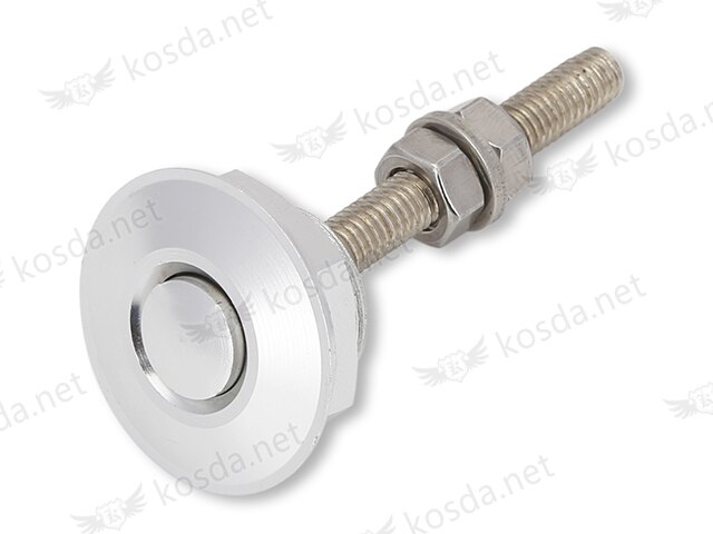 Universal Aluminum Push Button Car Quick Release Latch Hood Pin Lock Clip Kit: Silver