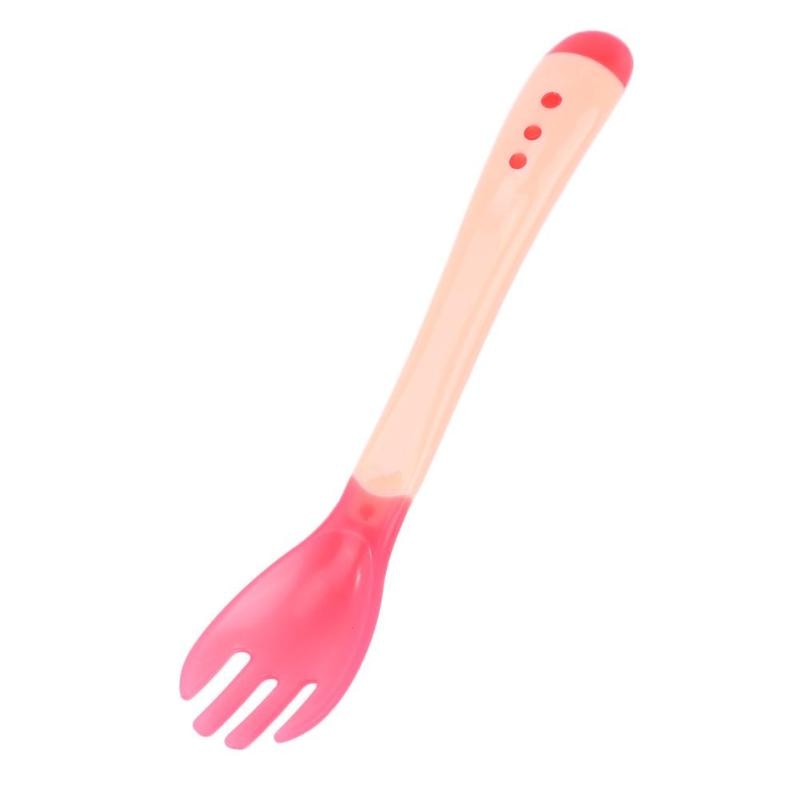 Safety Baby Feeding Dishes Babies Eatting Bowl with Suction Cup Assist Spoon Fork Baby Training Products: Pink Fork