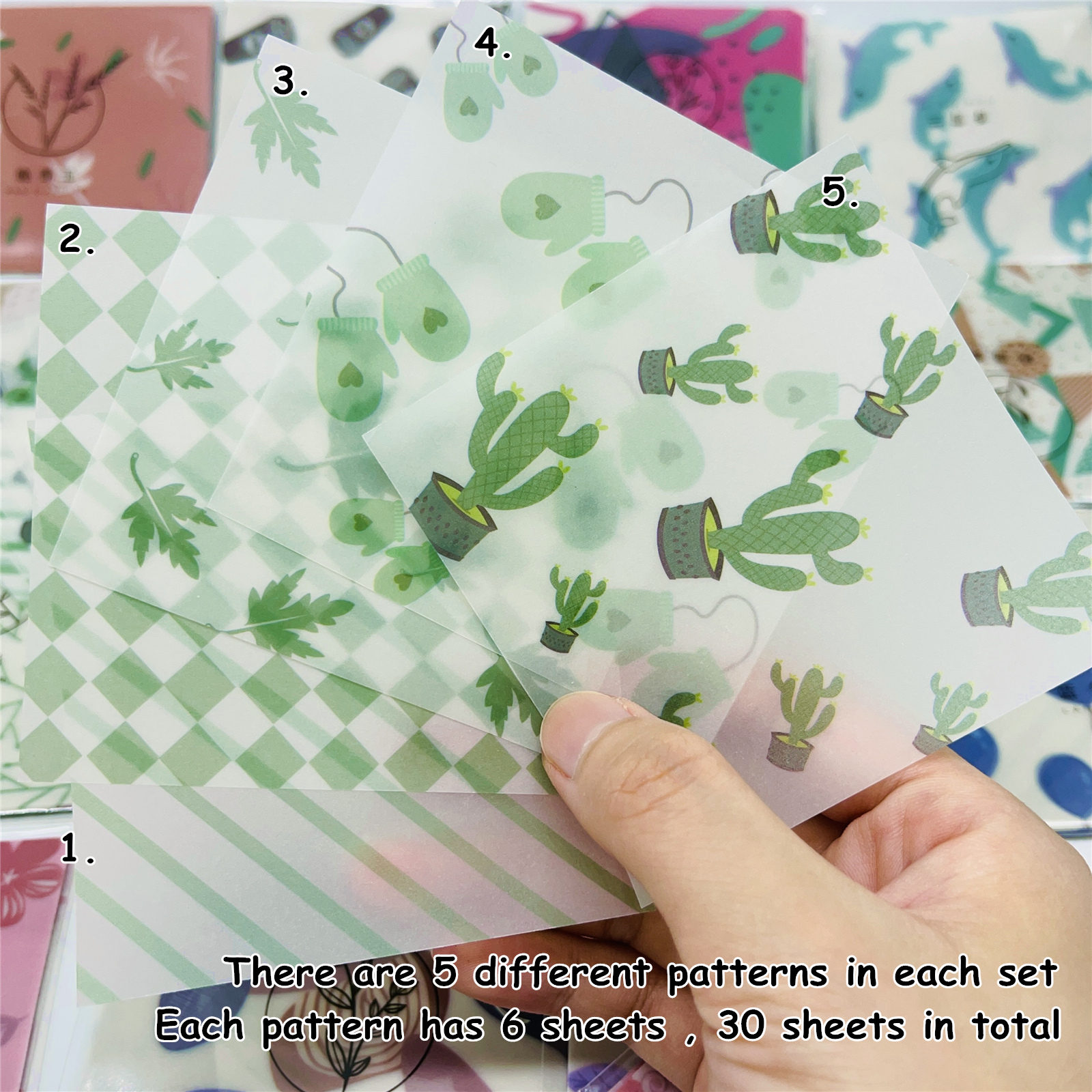 Sulfuric Acid Paper Translucent Memo Paper 30 Sheets/set Journal Scrapbooking Craft Paper Note Paper Decoration