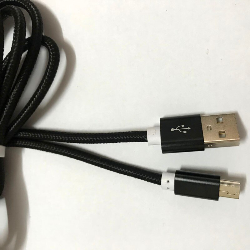 Mini USB Data Cable Flat Camera Navigation Mobile USB Hard Line: Black / 1.5m