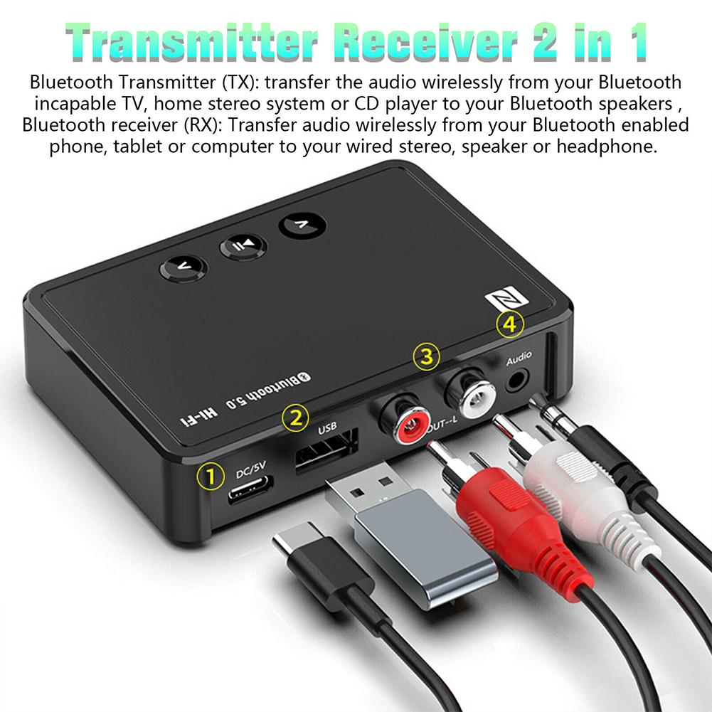 Car NFC Bluetooth-compatible Receiver APP Control With Tuning Headset Wireless 3.5m Car Audio Bluetooth-compatible Adapter