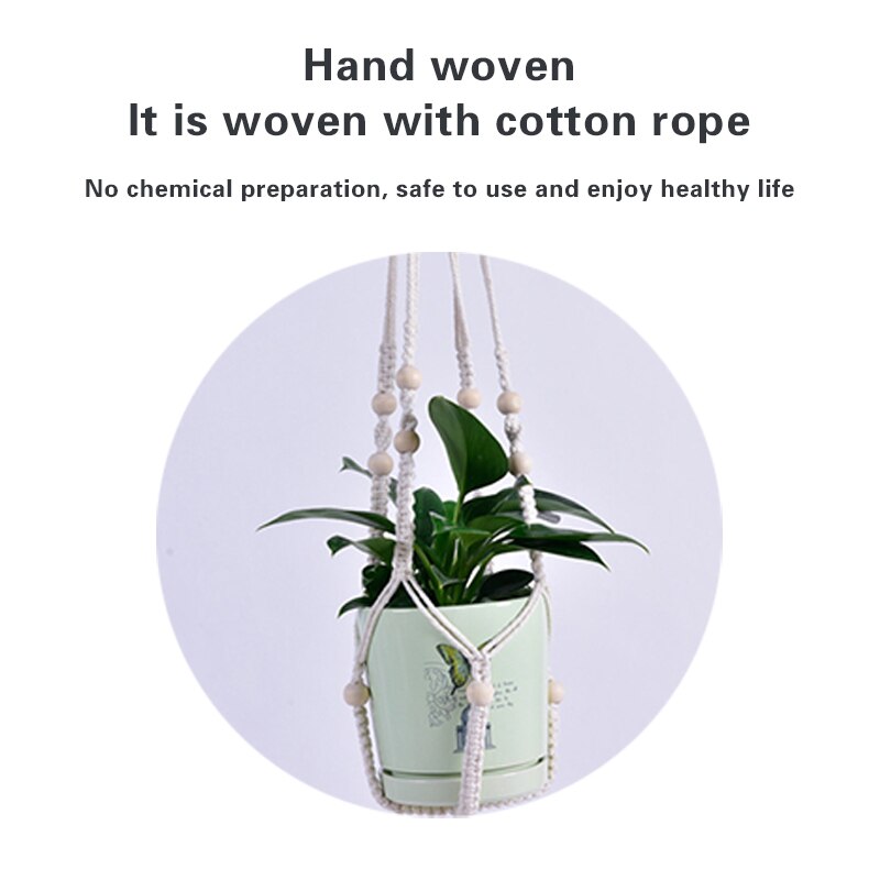 Handmade Hanging Baskets Flowerpot Plant Holder Macrame Plant Hanger Pot Indoor Wall Hanging Planter Hangers Holder Home Decor