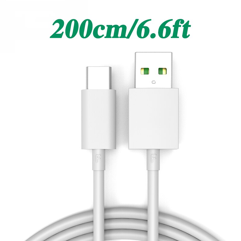 Charger cable For OPPO A92s A92 A72 A52 / Realme 6i / Reno4 Z 5G / A73 5G Reno4 F A53s A93 A33 A32 A53 / A72 5G Mobile phone: 200CM
