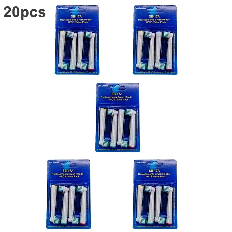 16/20pcs Electric Toothbrush Replacement Brush Heads for Oral B Sensitive Brush Heads Bristles D25 D30 D32 4739 3709: MULTI