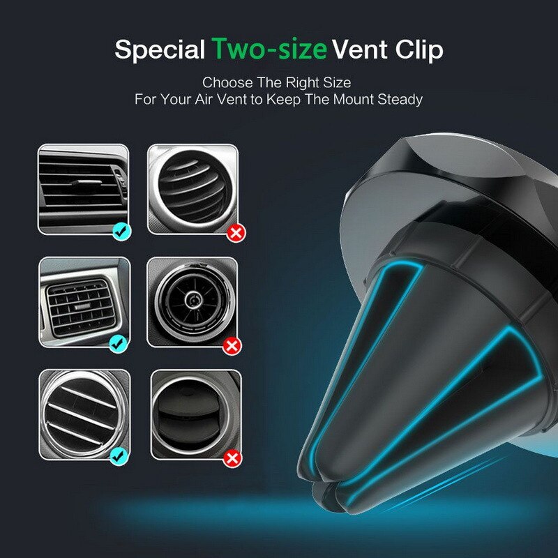 Soporte magnético para teléfono, accesorios para coche, Mini soporte magnético para rejilla de ventilación para IPhone 11, Xiaomi Note 8, Huawei, Samsung en GPS para coche