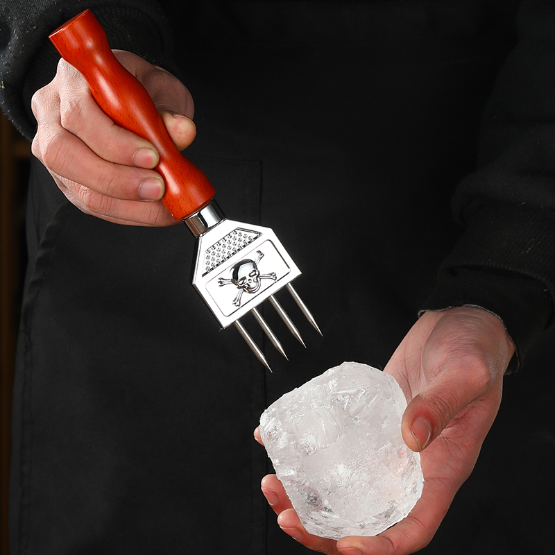 Three-Prong Ice Pick Stainless Steel Ice Chisel Crushed Ice Barware Bartender Tools Bar Accessories