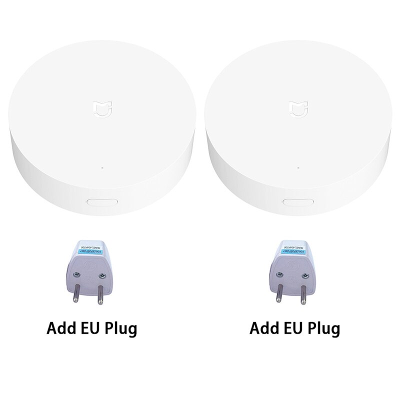 Xiaomi Mijia Multi-Mode Gateway 3 ZigBee Alarm System smart-home WIFI Bluetooth Mesh Hub Voice Remote Control Night Light Bell: 2 pices add EU