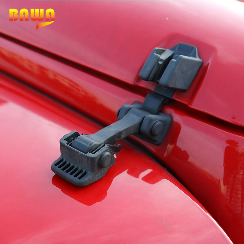 BAWA Engine Bonnets Hood Latch for Jeep Wrangler 2007 ABS Original Black Hood Lock For Jeep Wrangler Car Hood Locks