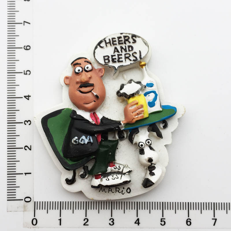 India Travel Souvenir Fridge Magnets Resin Delhi Stupa Taj Mahal Saree Magnetic Refrigerator Stickers Souvenir Crafts: GOA