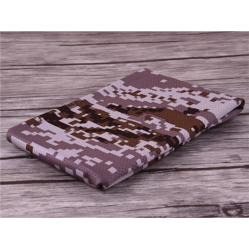 Camouflage ishåndklæde koldt håndklæde køle ishåndklæde hurtigtørr håndklæde til udendørs sports yoga fitness: Chokolade