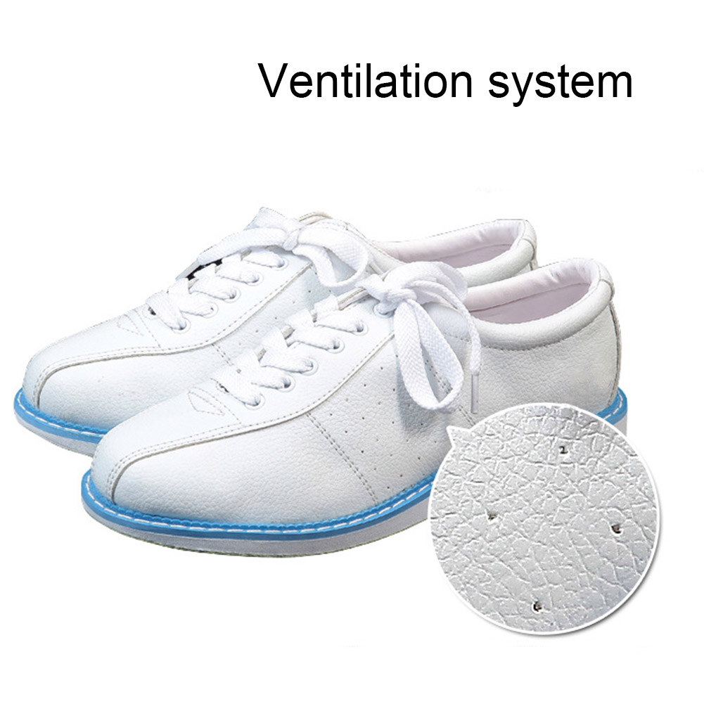 Newly White Bowling Shoes for Men Women Unisex Sports Beginner Bowling Shoes Sneakers BF88