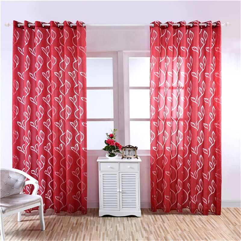 Polyester schermen geperforeerde snijbloemen bladeren bubbelschermen familie slaapkamer woonkamer decoratie gordijnen huisdecoratie