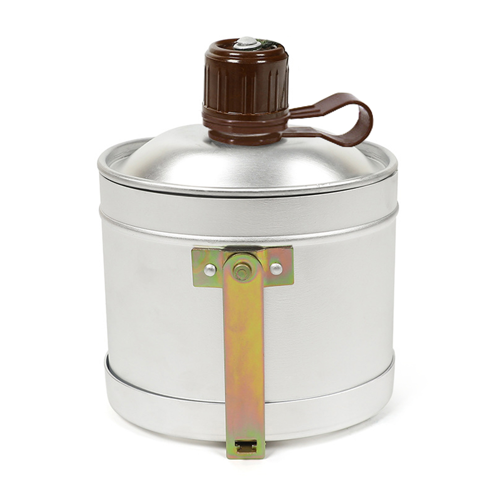Juego de cantimplora portátil de aluminio con taza para acampar al aire libre, juego de utensilios de cocina para acampar, senderismo, mochilero y Picnic