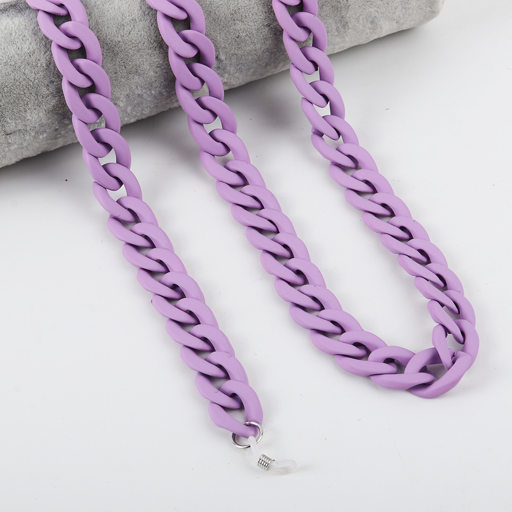 Matte Farbe Acryl Sonnenbrille Ketten Für Frauen Männer Lesebrille Ketten Brillen Kabel Halter Neck Kette Strap Lanyard: Elfenbein