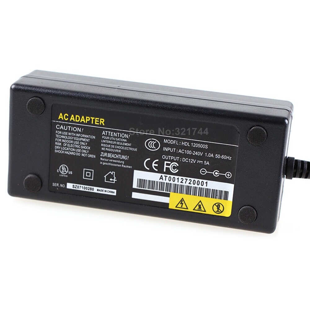 12V 5A 4CH Power Supply Box CCTV Camera DC 12V Power Supply Adapter 4 Port DC+Pigtail COAT