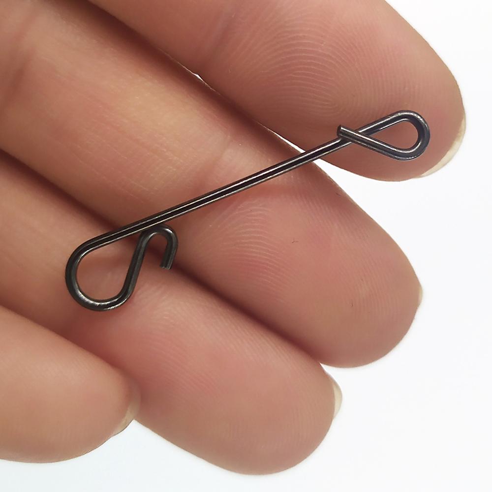 20-pieces Stainless Fishing Line Wire Fishing Connector Swivel Accessories Snap Pin Without Knot Tackle Tool Lure Kit