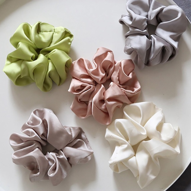 Gomas elásticas de satén de seda para el cabello para mujeres y niñas, coleteros, lazos para el cabello, diademas, accesorios para el cabello de ,