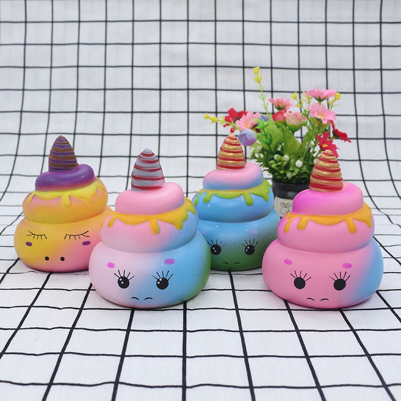 Toy Stress Relief Toy Squeeze Toys Fun Colorful Unicorn Galaxy Poo Scented Squishy Charm Slow Rising Stress Reliever toys Kids