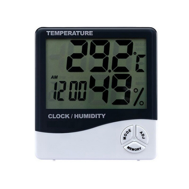 LCD Digital Temperatur Feuchtigkeit Meter HTC-1 HTC-2 drinnen draussen hygrometer Thermometer nasser Bahnhof mit Uhr: HTC-1
