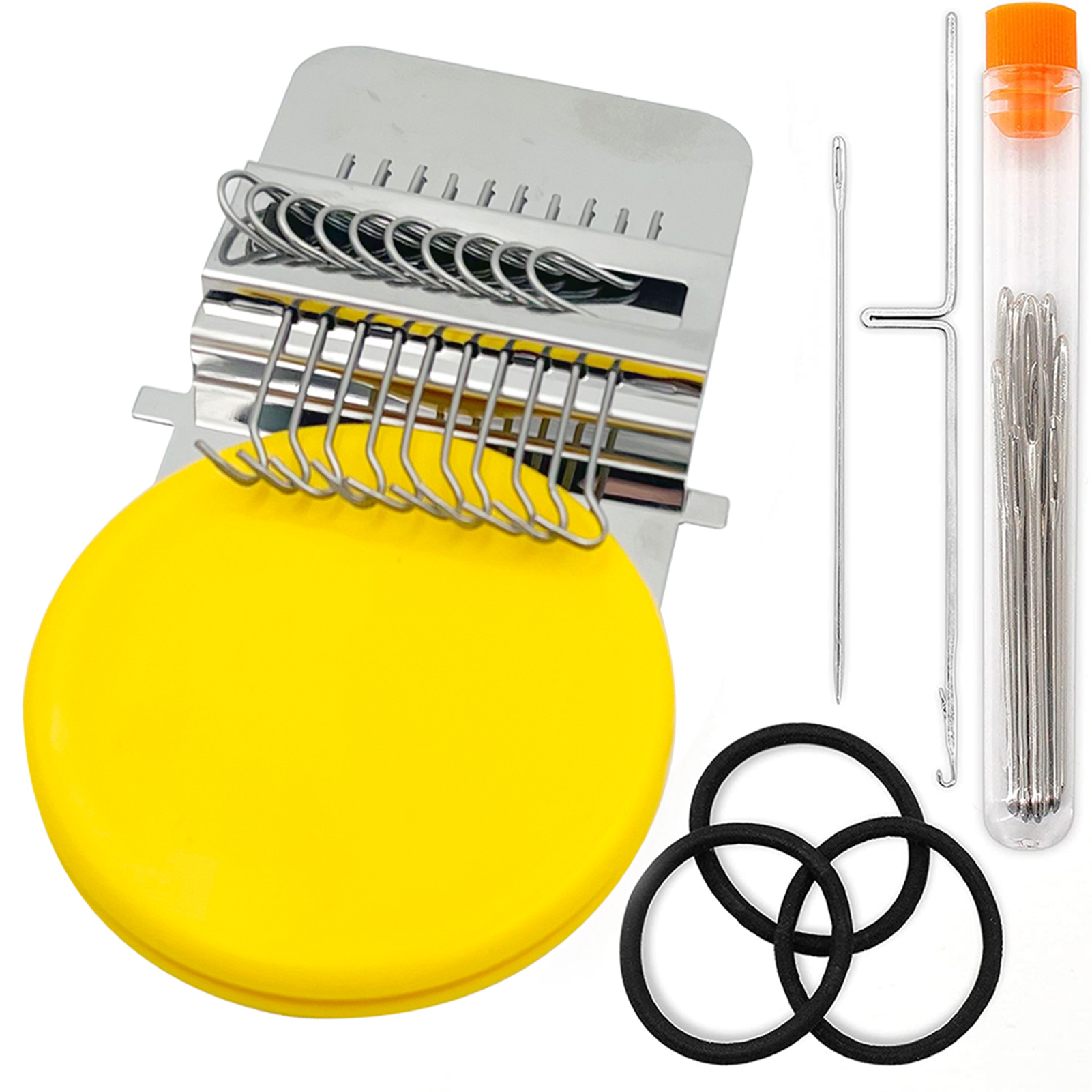 뜨개실 Crochet Mini Knitting Machine Small Loom Machine Tools Easy To Carry Small Loom Household Knitting Machine For Mending Socks