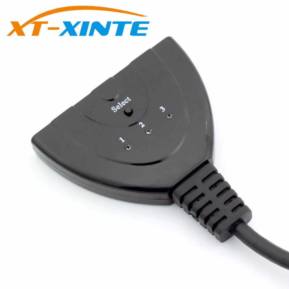 3 Ports HDMI HUB 1080P 3D HDMI Switcher Switch Splitter Hub with Cable Build in HDCP for PC TV HDTV DVD 360 Cable box