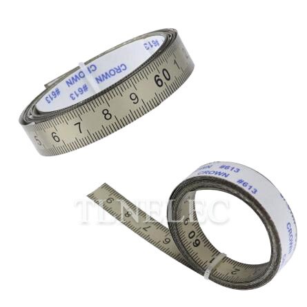 Stainless Steel Scale Ruler Sticky Scale Ruler with Rubber Flat Ruler Self-adhesive Ruler Mechanical Ruler Sticky Workbench