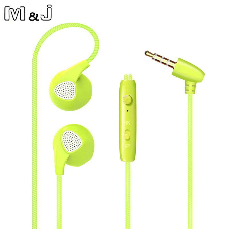 M & J écouteur pour iPhone 6 6S 5 téléphone casque avec Microphone 3.5mm Jack basse casque pour Iphone Apple Sumsang Sport casque