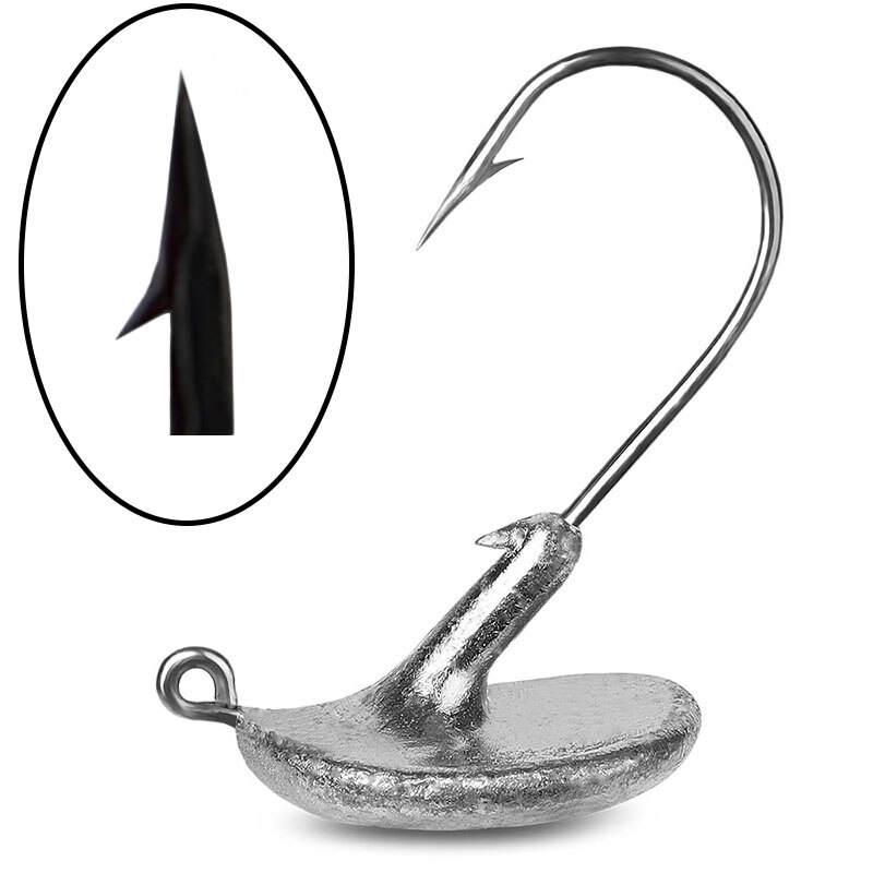 Hameçon tête de plomb pour leurre souple, accessoire de pêche, 3.5g 5g 7g 10g 14g, 5 pièces: YELLOW / 14g