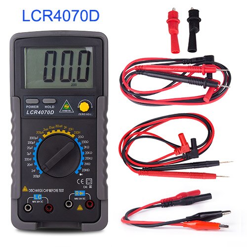 Honeytek digitaalinen monitoimi lcr mittari kapasitanssi induktanssi ohm yleismittari esr kondensaattori testeri induktanssi mittari lcr 4070d: Lcr 4070d