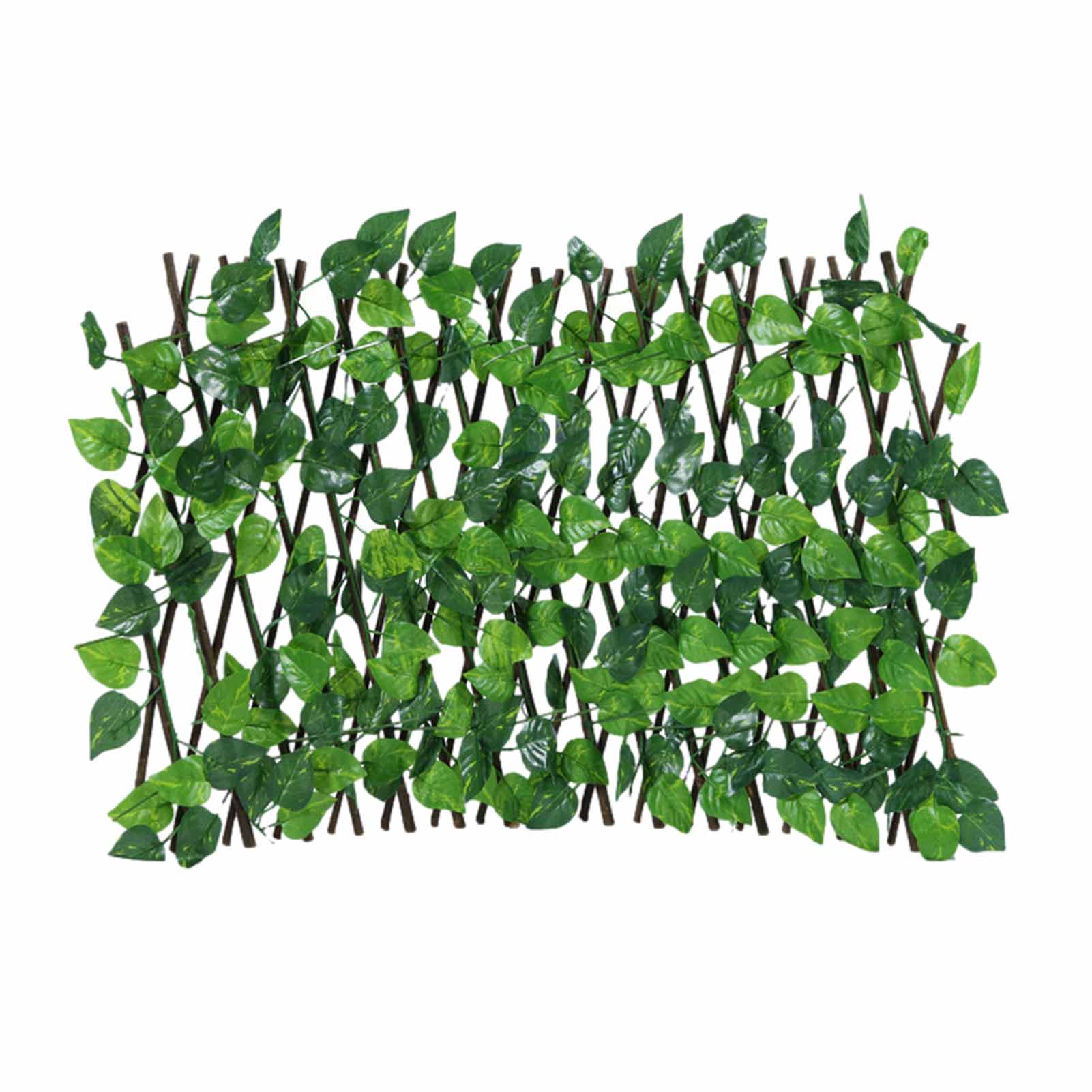 Privacy Fence Screen Wooden Expandable Faux Plant Artificial Leaf Garden Fence Panel Wall Landscaping Backyard Balcony Decor: I