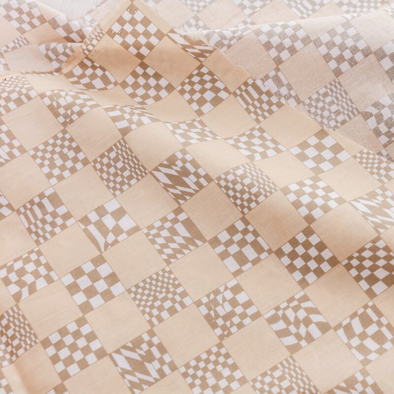 Tessuto estivo in cotone stampato comodo tessuto in popeline per abiti da uomo fai-da-te TJ1388