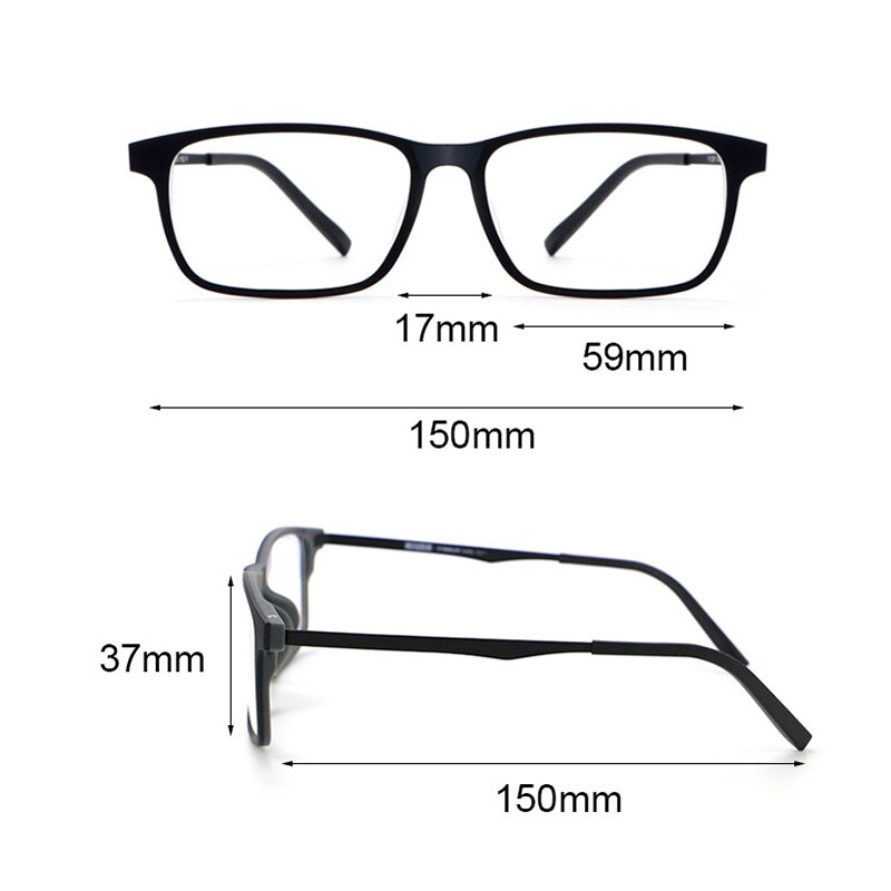 Vazrobe Titanium Eyeglasses Men Women Ultra-light 150mm Oversized Matte Black Glasses Frame for Optic Myopia Diopter Anti Blue