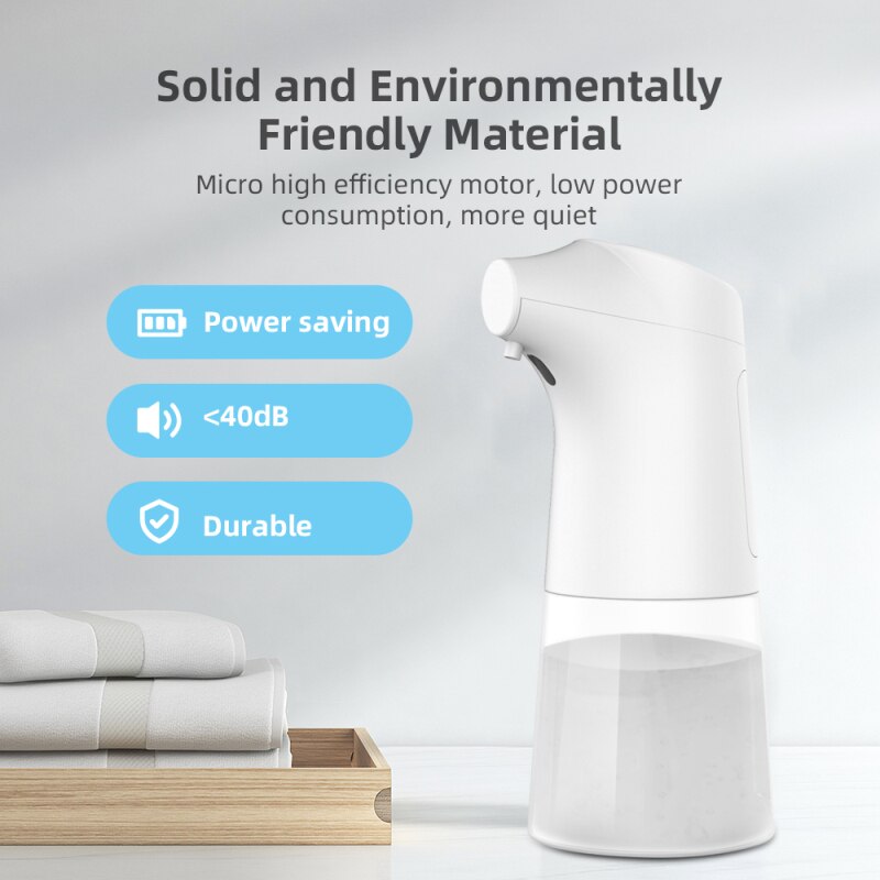 Zeepdispenser 350Ml Volautomatische Inductie Spuit Touchless Zeepdispenser Smart Sensor Keuken Vloeibare Zeep Dispensers