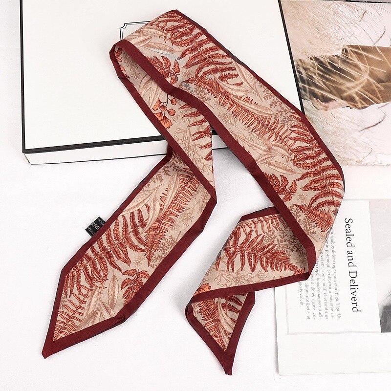 INS Druck Stirnband Platz Silk Schal Haarbänder Haar Hoop Friseur Styling Strand Zubehör Für Frauen Mädchen Dame Stirnband: 02
