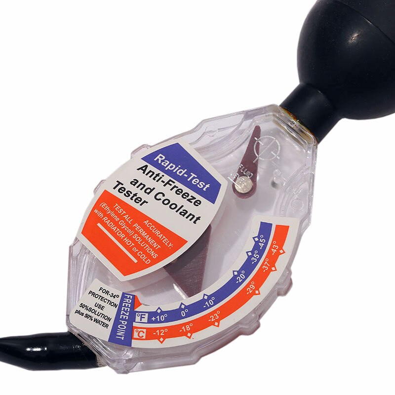 Coolant Tester, 6/12/24V High Accuracy Dial Type Anti-Freeze Coolant Hydrometer Antifreeze Coolant Tester Dial Type