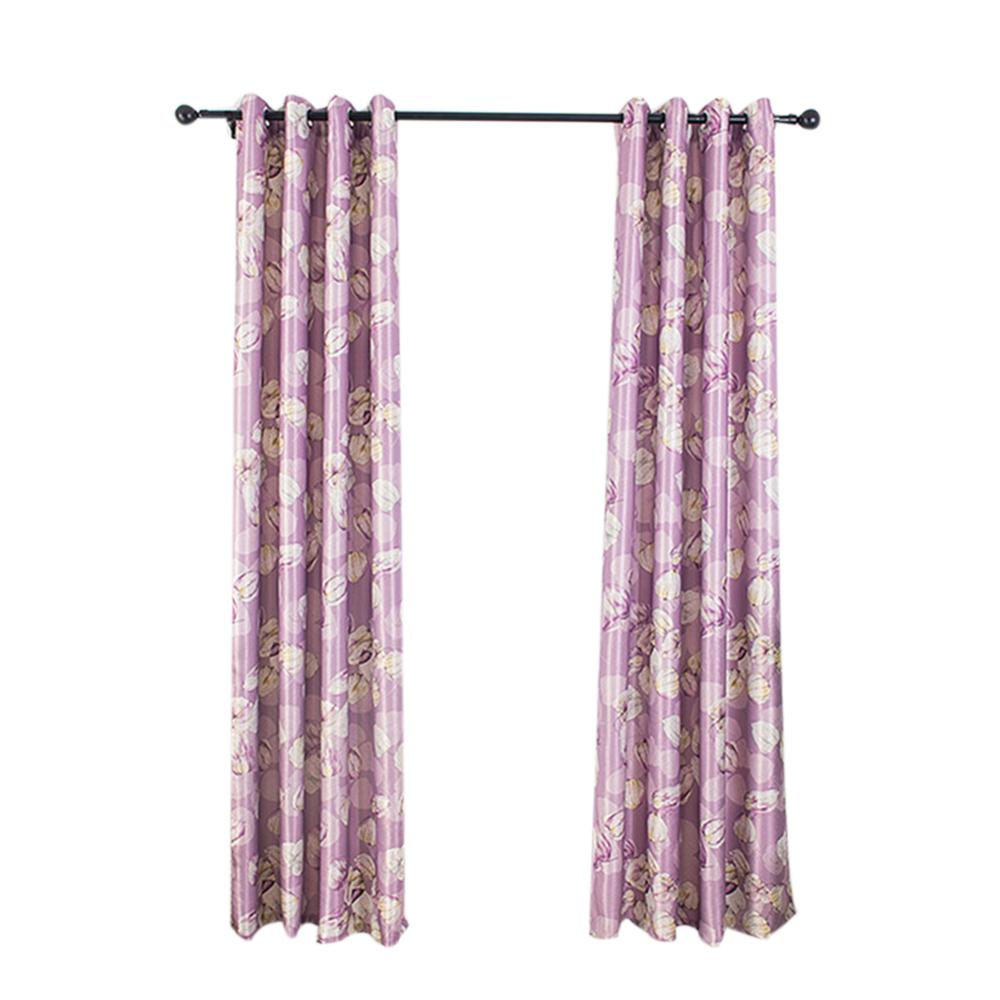 100cm*250cm burspråk draperi sommardekor gasväv tyll hem café dörrbeklädnader paneler fjärilsfönster visningar: Ljuslila 1