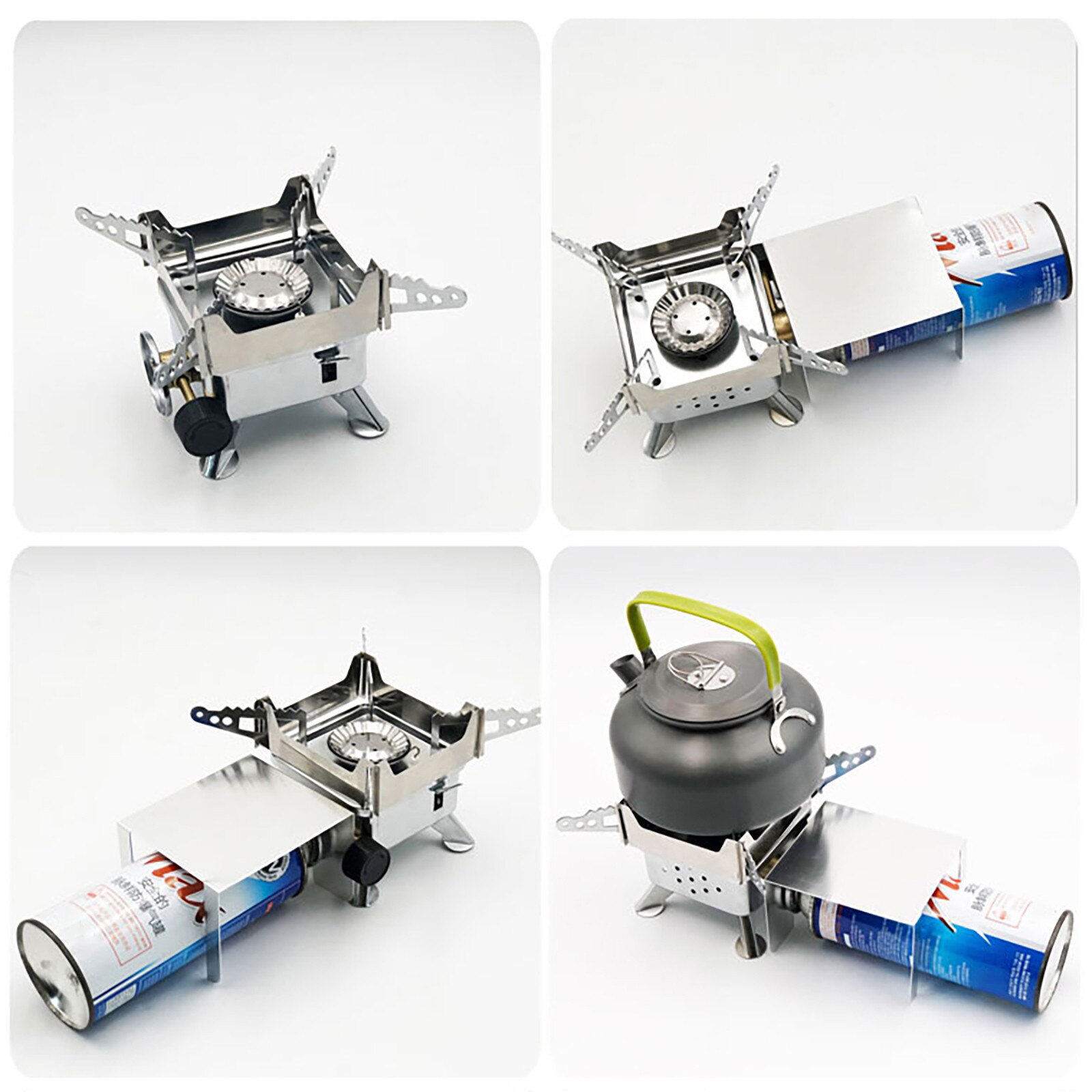 Portable Outdoor Fast-Heating Pot Utensil Camping Traveling Tableware With Gas Stove for Cooking Hiking Picnic Set