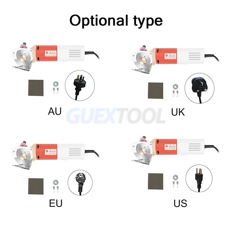 Electric Shear Cutting Machine, Handheld Portable 65mm Rotary Blade Electric Cloth Cutter, Electric Scissors with Round Knife